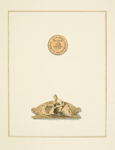 Koristeet tuoleilla rahapajan valtuustosalissa ja friisi rahapajan eteisessä, nykyisessä Pietarin sairaalassa (akvarelli paperille) tekijältä Thomas Leeson the Elder Rowbotham