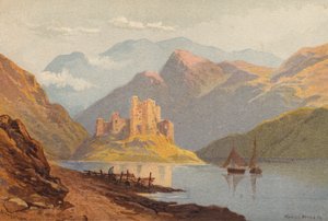 Skotlanti, Eilean-Donan Castle (väri litho) tekijältä Thomas Leeson the Elder Rowbotham