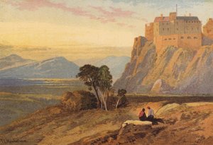 Skotlanti, Stirlingin linna (väri litho) tekijältä Thomas Leeson the Elder Rowbotham