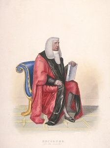 Lontoon Cityn levyttäjä Sir John Silvester kansalaisasussa, 1825
