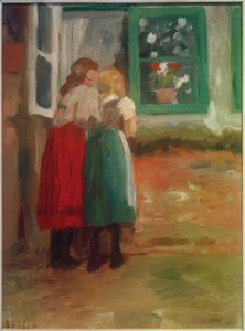 Zwei Mädchen am Fenster