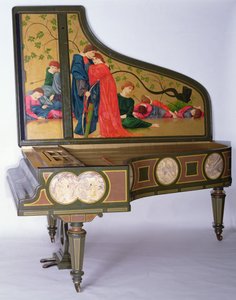 Sebastien Erardin konserttiflyygeli, n. 1850 (maalatut puu-, eebenpuu- ja norsunluukoskettimet)