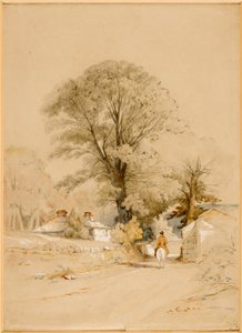 Landscape Lane with Horseman (vartalon väri) tekijältä Thomas Miles II Richardson