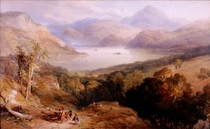 Ullswater, noin 1842 (akvarelli ja guassi)