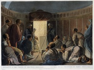 Sisäänkäynti Pyhän haudan kappeliin. "" Näkymät Egyptissä"" tekijältä Thomas Milton