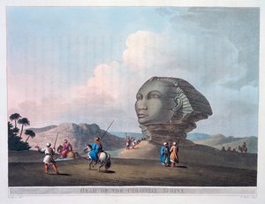 Kolossaalisen sfinksin päällikkö, Giza, Egypti, 1801