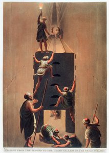 "Passage from the Grand Pyramidin to the to Third Gallery in the Great Pyramid", Giza, Egypti, 1802