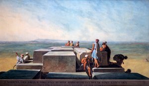 Gizan ensimmäisen pyramidin huippu, 1794 tekijältä Thomas Milton