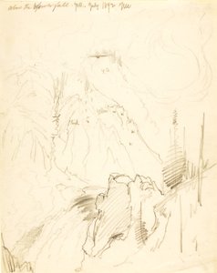 Lower Fallin yläpuolella, Yellowstone tekijältä Thomas Moran
