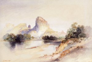 Castle Butte, Green River, Wyoming, 1894 tekijältä Thomas Moran