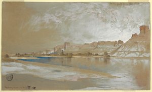 Piirros, Green River lautalta, Wyomingin alue, 11. syyskuuta 1889. tekijältä Thomas Moran