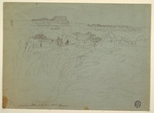Piirros, Shoshone Falls, Snake River, Idaho, 1875. tekijältä Thomas Moran