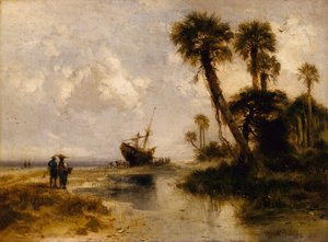 Fort George Island, Florida tekijältä Thomas Moran