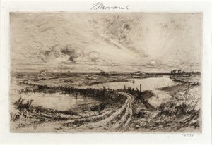Hook Pond ja vanha silta tekijältä Thomas Moran
