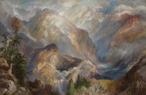 Morning in the Sierras, Nevada, 1910 tekijältä Thomas Moran