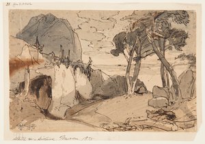 Tie vuoristomaisemassa tekijältä Thomas Moran