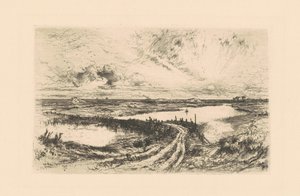Auringonnousu - Pond, Easthampton, Long Island tekijältä Thomas Moran