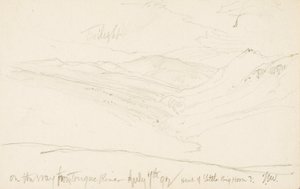 Hämärä matkalla Tongue Riveristä (Little Big Hornin pää) tekijältä Thomas Moran