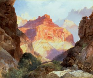 Punaisen muurin alla, Arizonan Grand Canyon, 1917 tekijältä Thomas Moran