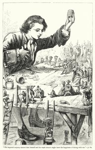 Kuvitus Jonathan Swiftin teokselle Gulliver