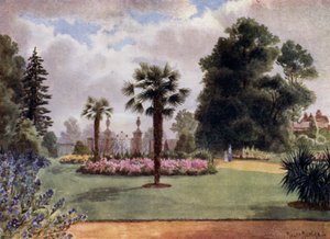 Kew Gardens: Palmut ja pääportti (värilitho)