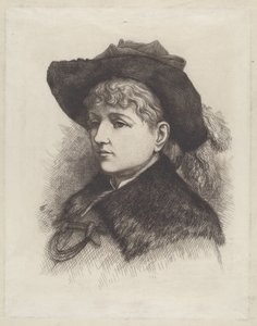 Taiteilijan vaimon Sarah Edwards Nastin muotokuva tekijältä Thomas Nast