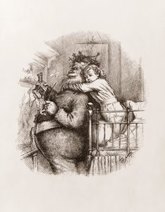 Thomas Nastin joulupukki, n. 1892 (b/w kaiverrus)