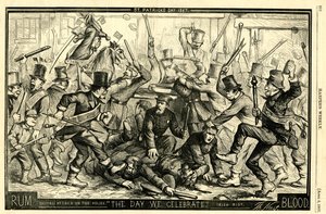 Pyhän Patrickin päivä, 1867 (puukaiverrus) tekijältä Thomas Nast
