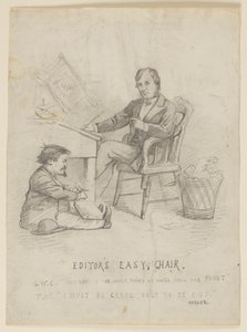 Tutkimus sarjakuvaan, "Toimittajan lepotuoli" tekijältä Thomas Nast