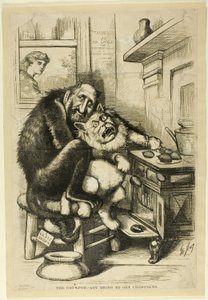 Kissan käpälän, mitä tahansa saadaksesi kastanjoita tekijältä Thomas Nast