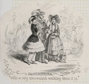 Victorian naisten muoti: bloomers (kaiverrus)