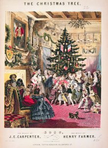 J.E. Carpenterin kirjoittaman "The Christmas Tree" -musiikkilevyn kansi Henry Farmerin musiikilla (väri litho) (ks. myös 349724)