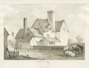 Bradley "Old Hall": seepiapiirustus tekijältä Thomas Peploe Wood