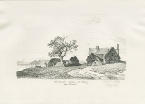 Colwich - Coleyn vanha kartano: kynä- ja mustepiirustus, 1836 tekijältä Thomas Peploe Wood