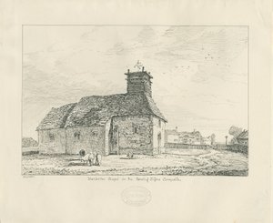 Harlaston Chapel: kynäpiirros tekijältä Thomas Peploe Wood