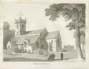 Standon Hall: kynä- ja mustepiirustus ja [?1800-luvun puoliväli] (piirustus)