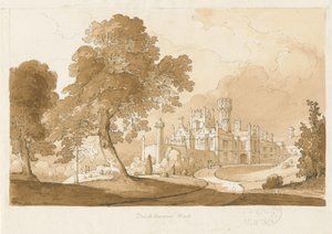 "Thickbroom Hall" [Manley Hall]: seepiapesupiirustus, 1837