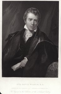Sir David Wilkie, skotlantilainen taidemaalari. Francis Hollin kaiverrus tekijältä Thomas Phillips