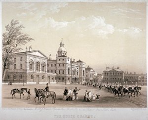 Horse Guards, Westminster, Lontoo, 1851 tekijältä Thomas Picken