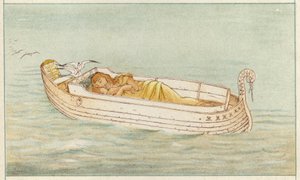 Danae ja Perseus (väri litho) tekijältä Thomas Ralph Spence