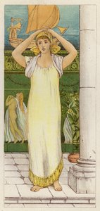 Danae kaipaa Perseuksen paluuta (väri litho)