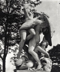 Saturnus sieppaa Cybeleä, allegoria maasta, n. 1675-1680, valokuvannut Jardin des Tuileries