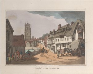 Stamford Lincolnshire, Sketches from Nature, 1822, 1822. Tekijät: Thomas Rowlandson, Joseph Constantine Stadler.