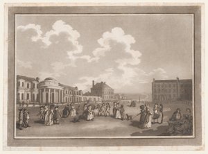 The Steine An Excursion to Brighthelmstone, 1. kesäkuuta 1790, 1. kesäkuuta 1790. Tekijät: Thomas Rowlandson, Samuel Alken.