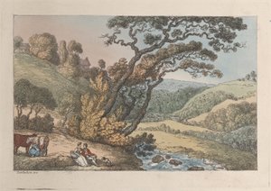 Näkymä Cornwallista tekijältä Thomas Rowlandson