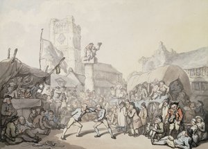 Cornish paini-ottelu, tekijältä Thomas Rowlandson