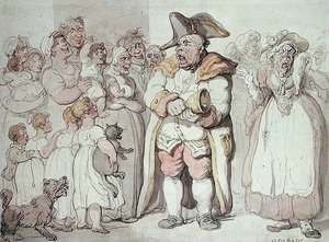 Cry for a Cat (kynä ja muste ja akvarelli paperille) tekijältä Thomas Rowlandson