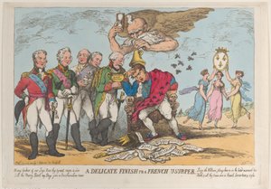 Herkkä viimeistely ranskalaiselle anastajalle, 20. huhtikuuta 1814, 20. huhtikuuta 1814. tekijältä Thomas Rowlandson