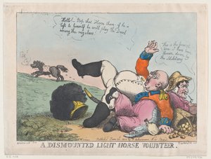 A Discounted Light Horse Volunteer, 30. kesäkuuta 1804, 30. kesäkuuta 1804. tekijältä Thomas Rowlandson