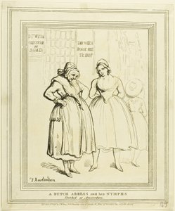 Amsterdamissa piirretty hollantilainen Abbess ja hänen nymfinsä tekijältä Thomas Rowlandson